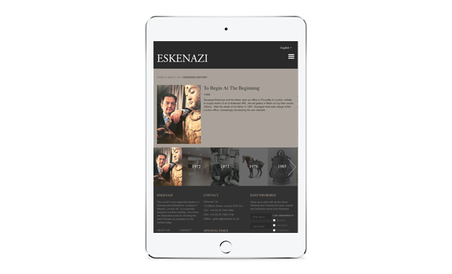 We created an interactive history timeline for Eskenazi