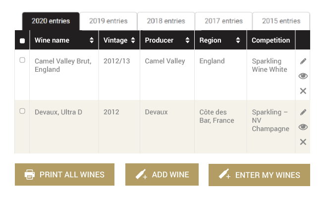 Clear iconography made entering the competition a simple experience