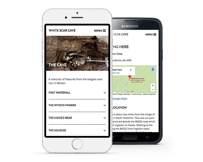 White Scar Cave mobile site